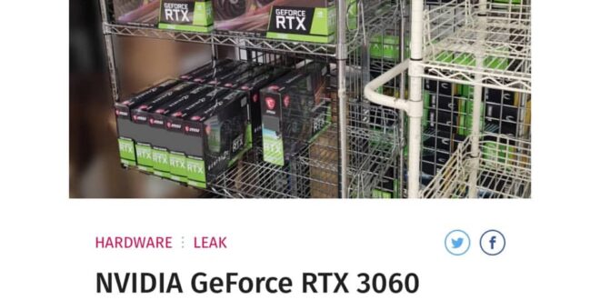 NVIDIA GeForce RTX 3060 با ۱۲گیگ NVIDIA GeForce RTX 3060 با ۱۲گیگ